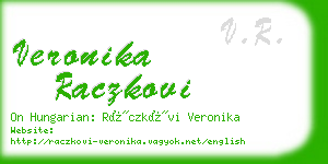 veronika raczkovi business card